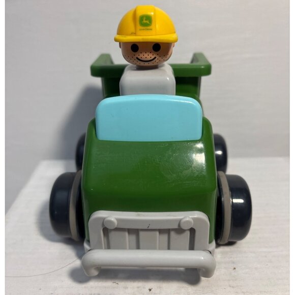 2010 John Deere Push and Go Green Dump Truck Tomy Ertl Toy With Driver Figure - Picture 2 of 9